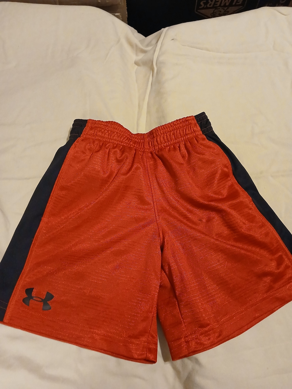 Under Armour Red and Black Boys Athletic Shorts